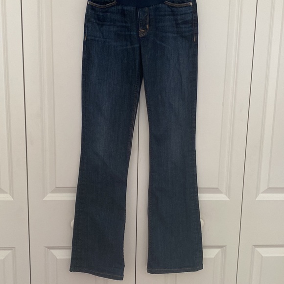 Hudson Maternity Collection Secret Belly Band Dark Denim Jeans Size 28 - Picture 3 of 13